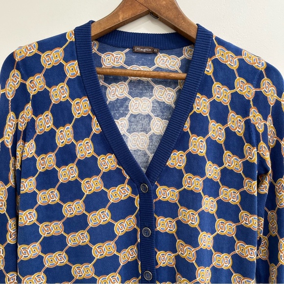 J. McLaughlin Kristyn Cardigan in Midi Heraldic Knot Blue Size XS - Picture 7 of 12